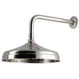 Trimscape 10-Inch Round Raindrop Brass Shower Head with 12-Inch Shower Arm