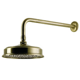 Trimscape 8-Inch Round Brass Shower Head with 17-Inch Ceiling Mounted Shower Arm