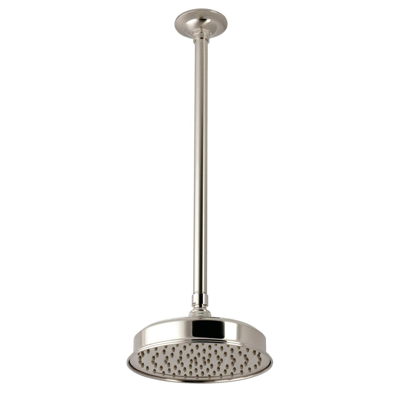 Trimscape 8-Inch Round Brass Shower Head with 17-Inch Ceiling Mounted Shower Arm