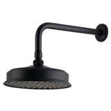 Trimscape 8-Inch Round Raindrop Brass Shower Head with 12-Inch Shower Arm