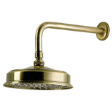 Trimscape 8-Inch Round Raindrop Brass Shower Head with 12-Inch Shower Arm