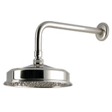 Trimscape 8-Inch Round Raindrop Brass Shower Head with 12-Inch Shower Arm