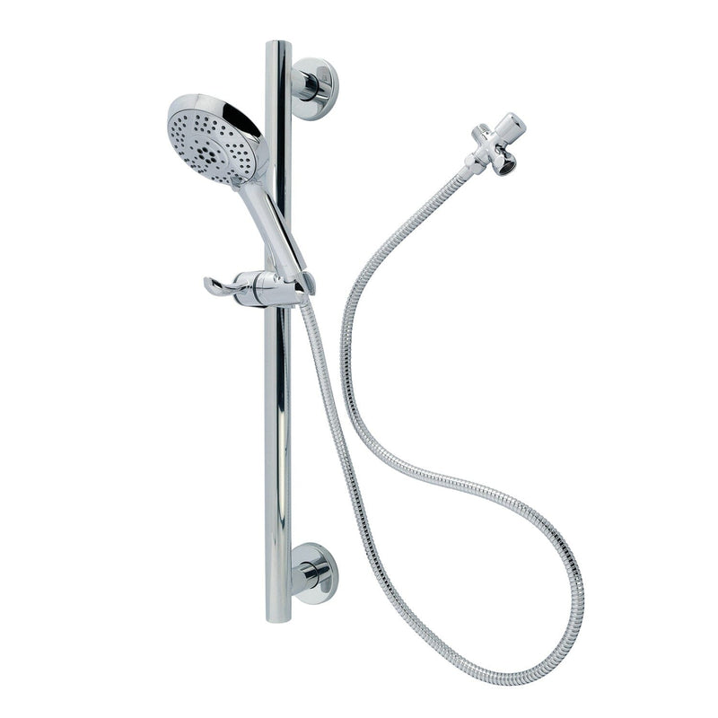 Made To Match Shower System with 24-Inch Slide/Grab Bar and Hand Shower