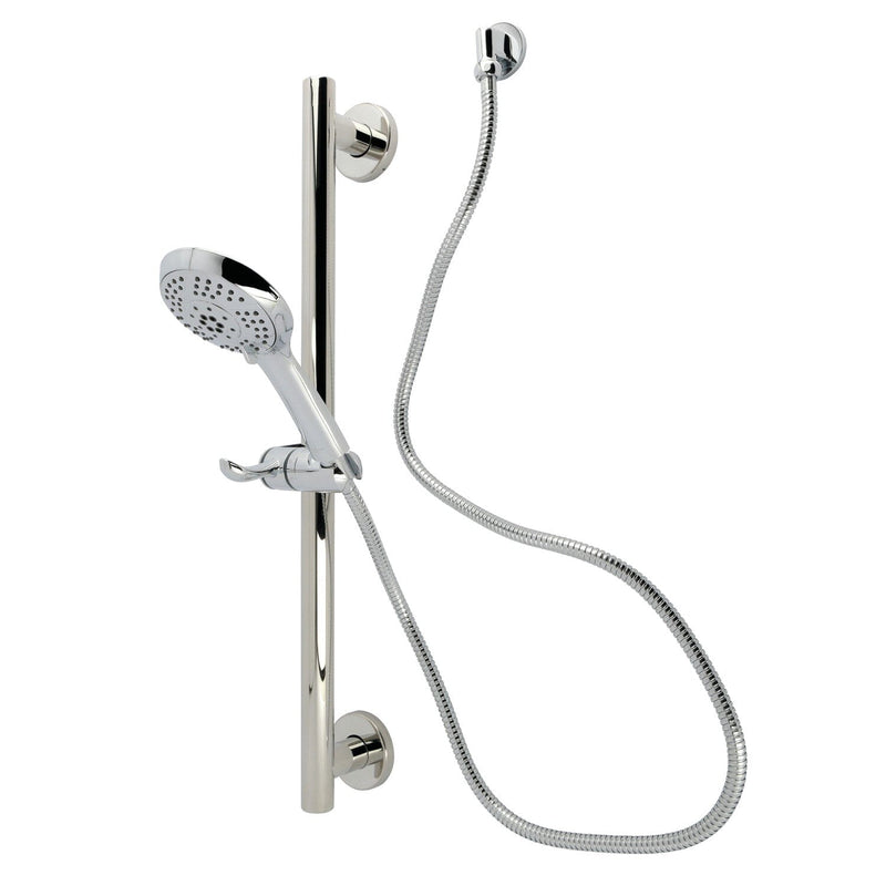 Made To Match Shower System with 24-Inch Slide/Grab Bar and Hand Shower