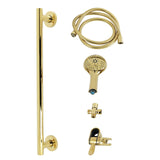 Made to Match Shower System with Slide/Grab Bar and Hand Shower