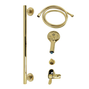 Made to Match Shower System with Slide/Grab Bar and Hand Shower