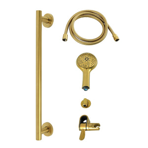 Made to Match Shower System with Slide/Grab Bar and Hand Shower