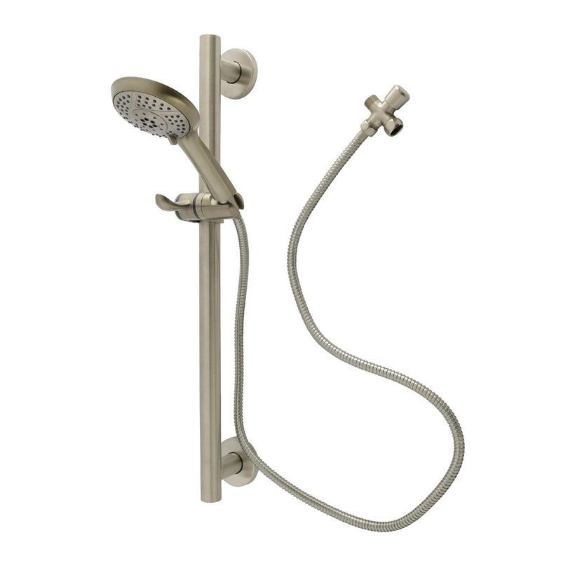Made To Match Shower System with 24-Inch Slide/Grab Bar and Hand Shower