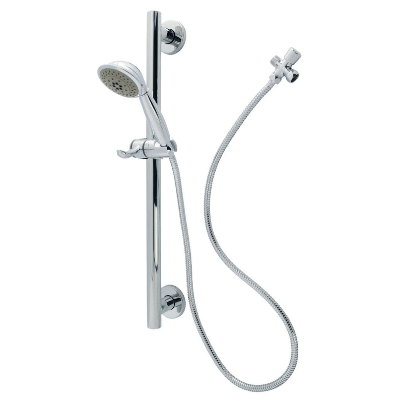 Made To Match Shower System with 24-Inch Slide/Grab Bar and Hand Shower