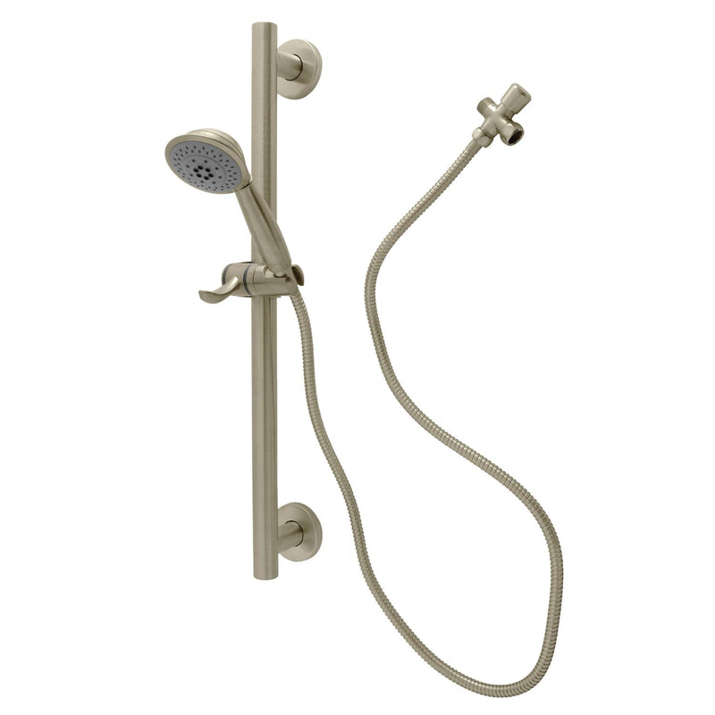 Made To Match Shower System with 24-Inch Slide/Grab Bar and Hand Shower