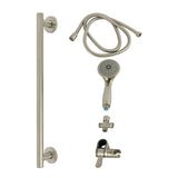 Made to Match Shower System with Slide/Grab Bar and Hand Shower