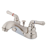 Windsor Double-Handle 3-Hole Deck Mount 4-Inch Centerset Bathroom Faucet with Pop-Up Drain