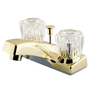 Columbia Double-Handle 3-Hole Deck Mount 4-Inch Centerset Bathroom Faucet with ABS Pop-Up Drain