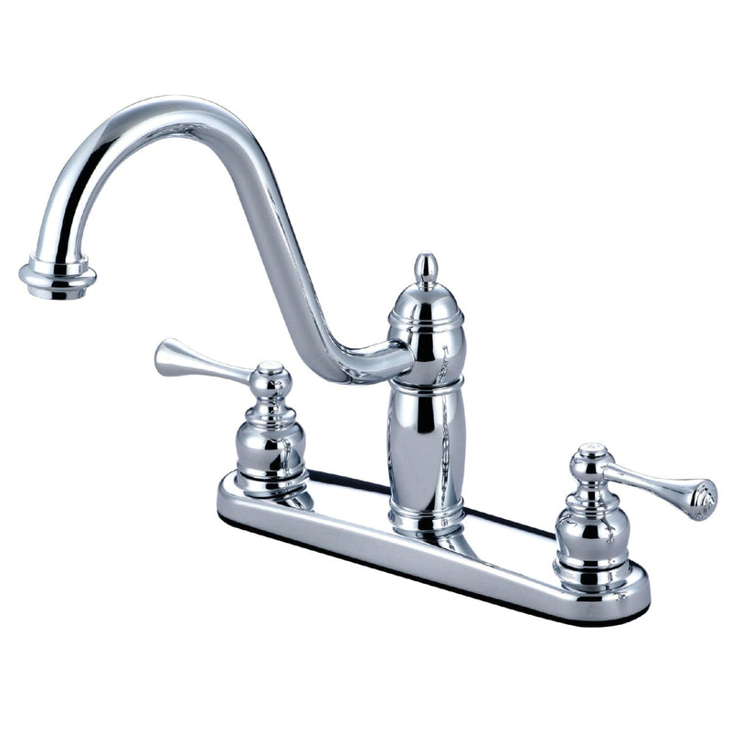 Heritage Two-Handle 3-Hole 8" Centerset Kitchen Faucet