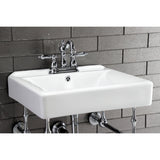 Heritage Double-Handle 3-Hole Deck Mount 4-Inch Centerset Bathroom Faucet with Pop-Up Drain