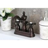 Heritage Double-Handle 3-Hole Deck Mount 4-Inch Centerset Bathroom Faucet with Pop-Up Drain