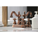 Heritage Double-Handle 3-Hole Deck Mount 4-Inch Centerset Bathroom Faucet with Pop-Up Drain