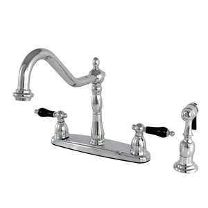 Duchess Two-Handle 4-Hole 8" Centerset Kitchen Faucet with Side Sprayer