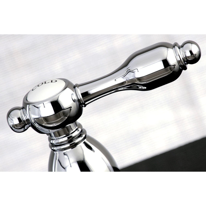 Tudor Two-Handle 4-Hole 8" Centerset Kitchen Faucet with Brass Sprayer