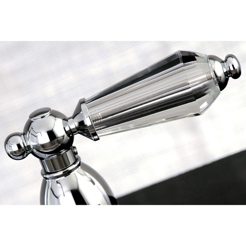 Wilshire Two-Handle 4-Hole 8" Centerset Kitchen Faucet with Brass Sprayer