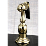 Duchess Two-Handle 4-Hole 8" Centerset Kitchen Faucet with Brass Sprayer