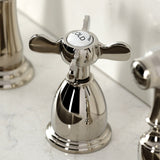 Essex Double-Handle 4-Hole Widespread Kitchen Faucet with Brass Sprayer
