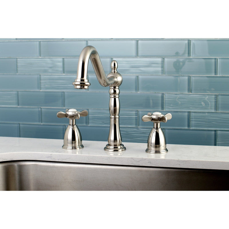 Essex Double-Handle 3-Hole Widespread Kitchen Faucet
