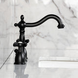 Essex Two-Handle 3-Hole Deck Mount Widespread Bathroom Faucet with Brass Pop-Up