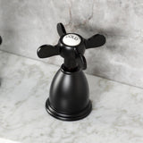 Essex Two-Handle 3-Hole Deck Mount Widespread Bathroom Faucet with Brass Pop-Up