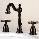 Essex Two-Handle 3-Hole Deck Mount Widespread Bathroom Faucet with Pop-Up Drain
