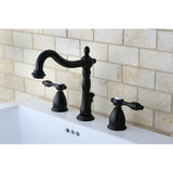 Tudor Two-Handle 3-Hole Deck Mount Widespread Bathroom Faucet with Pop-Up Drain