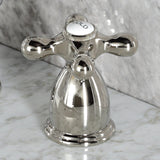 Heritage Two-Handle 3-Hole Deck Mount Widespread Bathroom Faucet with Brass Pop-Up