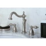 Heritage Two-Handle 3-Hole Deck Mount Widespread Bathroom Faucet with Pop-Up Drain