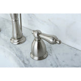 Heritage Two-Handle 3-Hole Deck Mount Widespread Bathroom Faucet with Pop-Up Drain