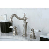 Heritage Two-Handle 3-Hole Deck Mount Widespread Bathroom Faucet with Pop-Up Drain