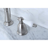 Heritage Two-Handle 3-Hole Deck Mount Widespread Bathroom Faucet with Pop-Up Drain
