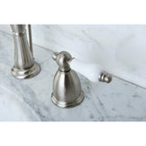 Heritage Two-Handle 3-Hole Deck Mount Widespread Bathroom Faucet with Pop-Up Drain