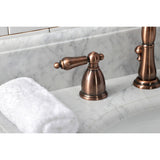 Heritage Two-Handle 3-Hole Deck Mount Widespread Bathroom Faucet with Brass Pop-Up