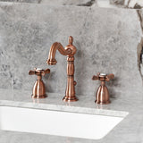 Essex Two-Handle 3-Hole Deck Mount Widespread Bathroom Faucet with Brass Pop-Up