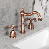 Essex Two-Handle 3-Hole Deck Mount Widespread Bathroom Faucet with Brass Pop-Up