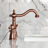 Essex Two-Handle 3-Hole Deck Mount Widespread Bathroom Faucet with Brass Pop-Up