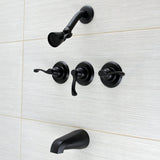 Royal Triple-Handle Tub and Shower Faucet