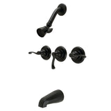 Royal Triple-Handle Tub and Shower Faucet
