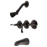 Royal Triple-Handle Tub and Shower Faucet