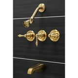 Victorian Triple-Handle Tub and Shower Faucet