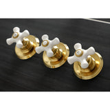 Victorian Triple-Handle Tub and Shower Faucet