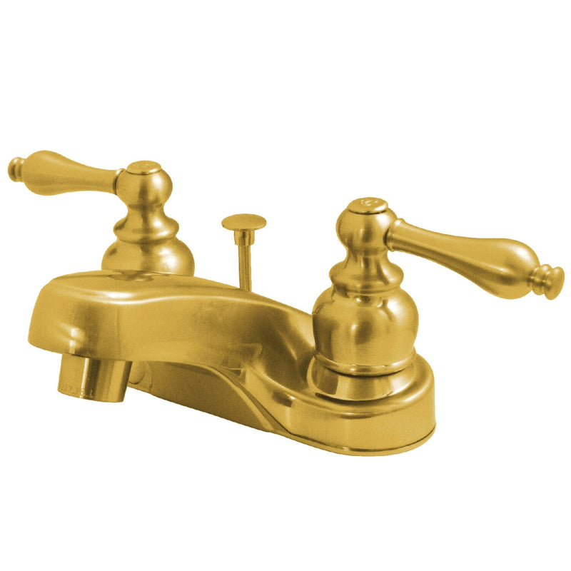 Magellan Double-Handle 3-Hole Deck Mount 4-Inch Centerset Bathroom Faucet with Brass Pop-Up