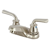 Restoration Double-Handle 3-Hole Deck Mount 4-Inch Centerset Bathroom Faucet