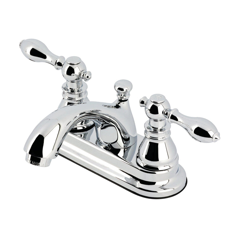 American Classic Double-Handle 3-Hole Deck Mount 4-Inch Centerset Bathroom Faucet with Pop-Up Drain