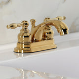 Knight Double-Handle 3-Hole Deck Mount 4-Inch Centerset Bathroom Faucet with Pop-Up Drain